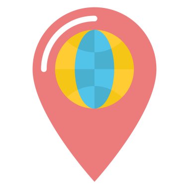 konum işaretinin vektör düz simgesi 