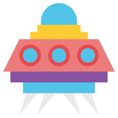 roket ikonu vektör illüstrasyonu