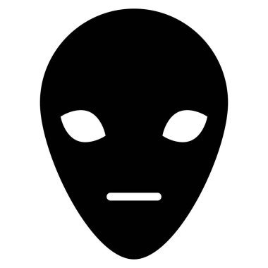 uzaylı düz vektör simgesi