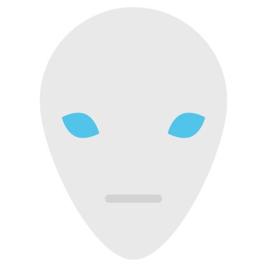 uzaylı düz vektör simgesi