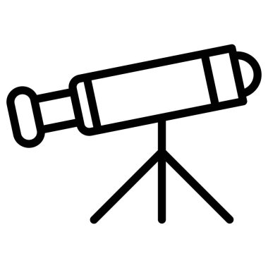 Vektör çizimi. düz teleskop silueti