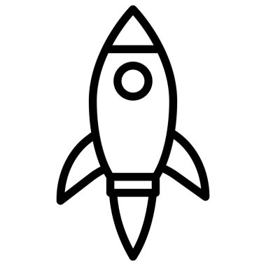 roket ikonu vektör illüstrasyonu