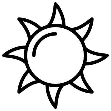 Güneş Simgesi Vektör illüstrasyonu