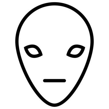 Uzaylı yüz vektör illüstrasyonu