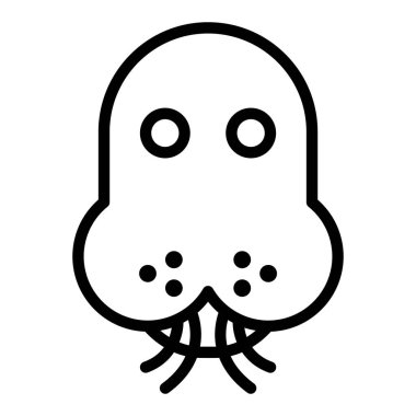 köpek başı simgesi, vektör illüstrasyonu 