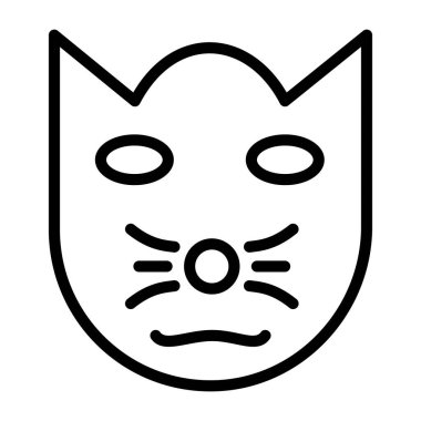 kedi başı simgesi, vektör illüstrasyonu 