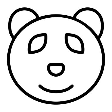 Ayı başı simgesi, vektör illüstrasyonu 