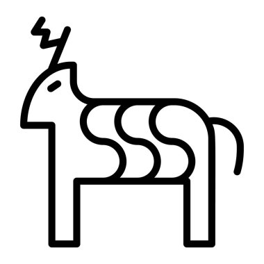 geyik simgesi, vektör illüstrasyonu 