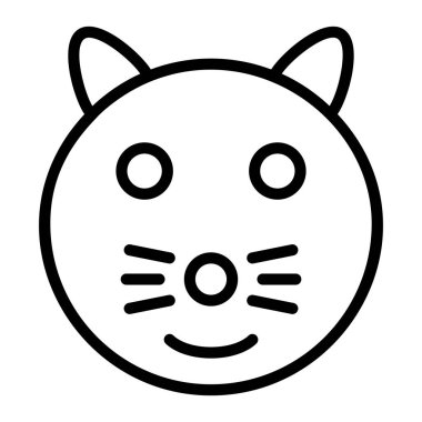 kedi başı simgesi, vektör illüstrasyonu 