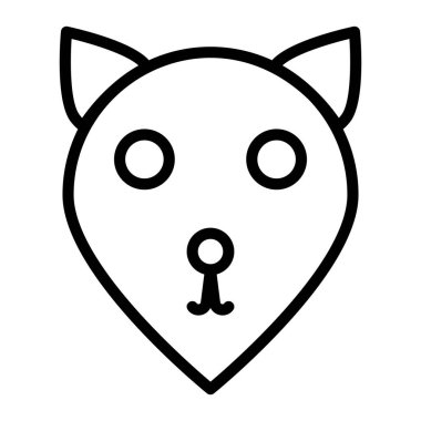 kedi başı simgesi, vektör illüstrasyonu 
