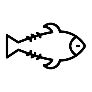balık simgesi, vektör illüstrasyonu 