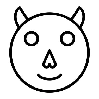 kedi başı simgesi, vektör illüstrasyonu 