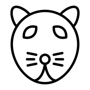 kedi başı simgesi, vektör illüstrasyonu 