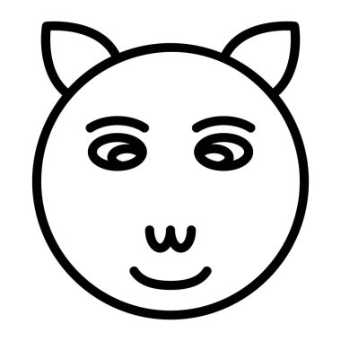 kedi başı simgesi, vektör illüstrasyonu 