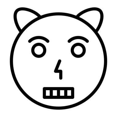 kedi başı simgesi, vektör illüstrasyonu 