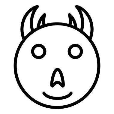 Boynuz vektör simgesi ile gülümse