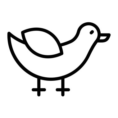 tavuk simgesi, vektör illüstrasyonu 