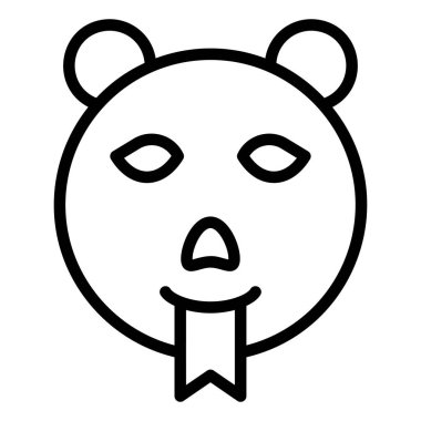 Ayı başı simgesi, vektör illüstrasyonu 