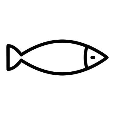 balık simgesi, vektör illüstrasyonu 