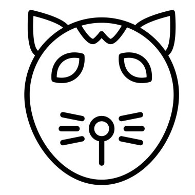 kedi başı simgesi, vektör illüstrasyonu 