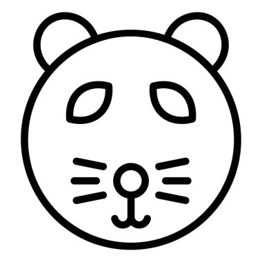 kedi başı simgesi, vektör illüstrasyonu 