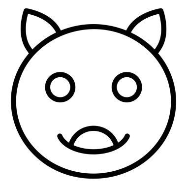 kedi başı simgesi, vektör illüstrasyonu 