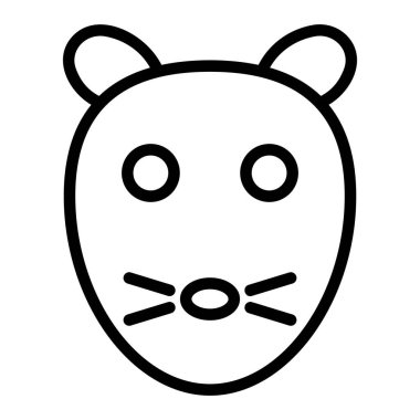 kedi başı simgesi, vektör illüstrasyonu 