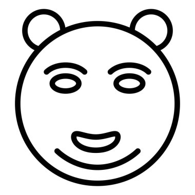 Ayı başı simgesi, vektör illüstrasyonu 