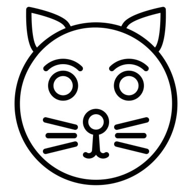 kedi başı simgesi, vektör illüstrasyonu 