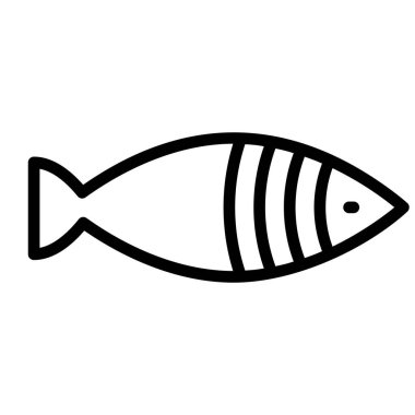 balık simgesi, vektör illüstrasyonu 
