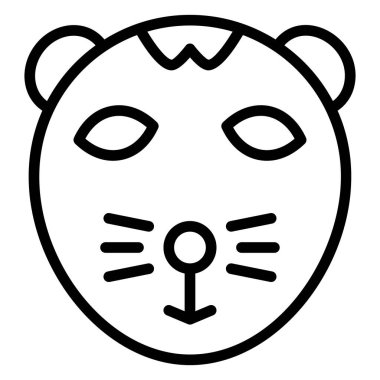 kedi başı simgesi, vektör illüstrasyonu 