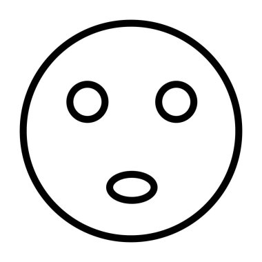 üzgün yüz simgesi, vektör illüstrasyonu 