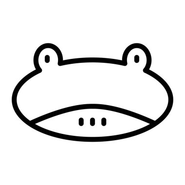 Ayı başı simgesi, vektör illüstrasyonu 