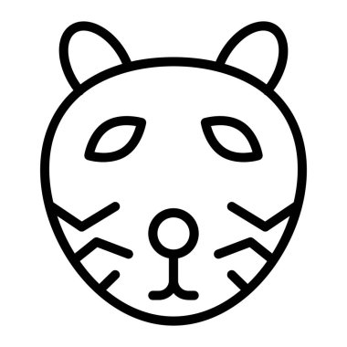 kedi başı simgesi, vektör illüstrasyonu 