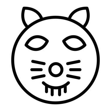 kedi başı simgesi, vektör illüstrasyonu 