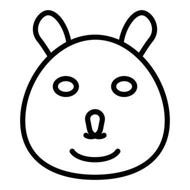 köpek başı simgesi, vektör illüstrasyonu 