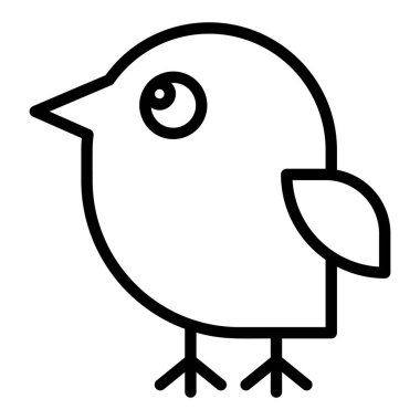 kuş simgesi, vektör illüstrasyonu 