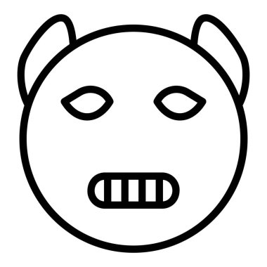 Domuz kafası simgesi, vektör illüstrasyonu 