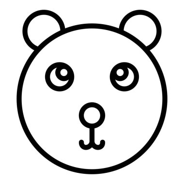 kedi başı simgesi, vektör illüstrasyonu 