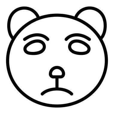 kedi başı simgesi, vektör illüstrasyonu 