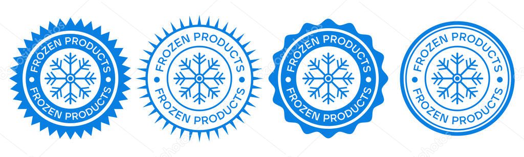 Frozen Product Label Badge Vector Design