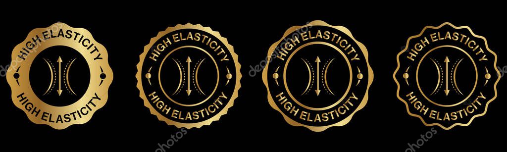 High Elastocity Gold Premium Quality Badge Set