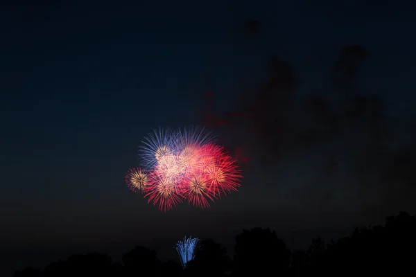 Exhibición de fuegos artificiales — Foto de Stock