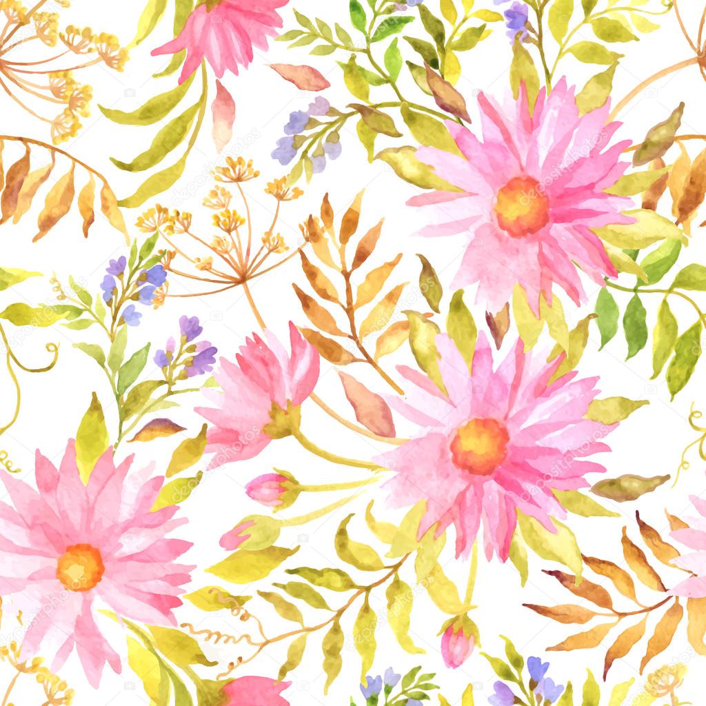 Beautiful seamless floral pattern. Flower vector ...