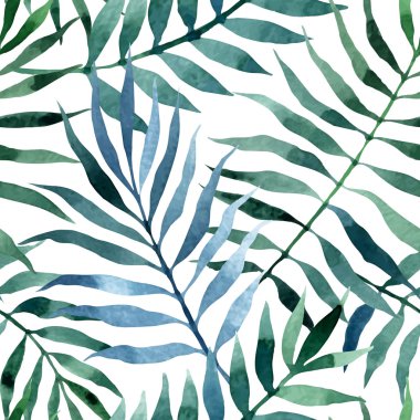 tropikal yaprakları ile egzotik desen