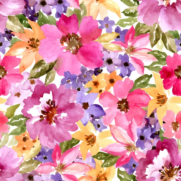 Seamless pattern with summer flowers