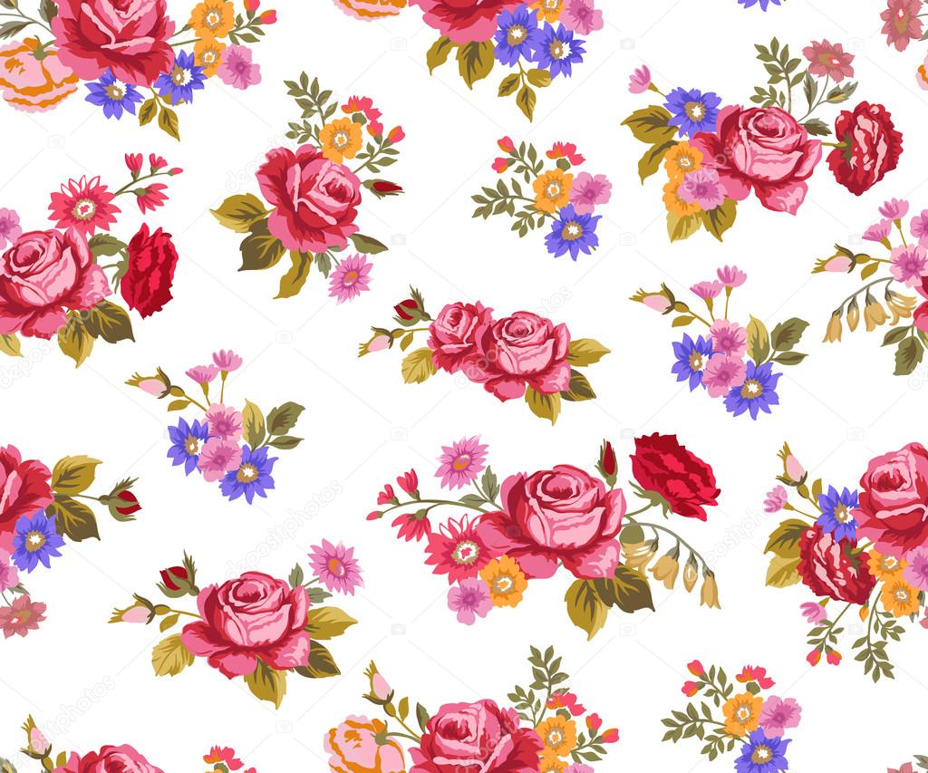 Floral seamless vintage pattern
