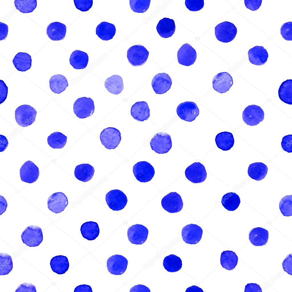 pattern with watercolor blue circles