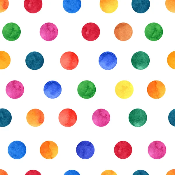 Vzorek s akvarel barevné kruhy — Stockový vektor