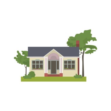 Modern Kasaba Evi. Vektör İllüstrasyonu